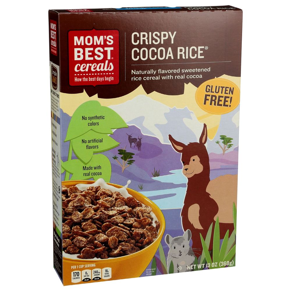 Mom's Best Cereals Crispy Cocoa Rice, 13 Ounce -- 8 Per Case