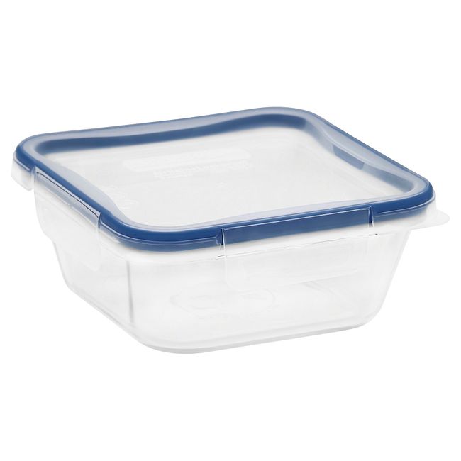 Snapware Total Solution Pyrex Glass 4 Cup Square Food Storage Container With Plastic Lid -- 4 Per Case