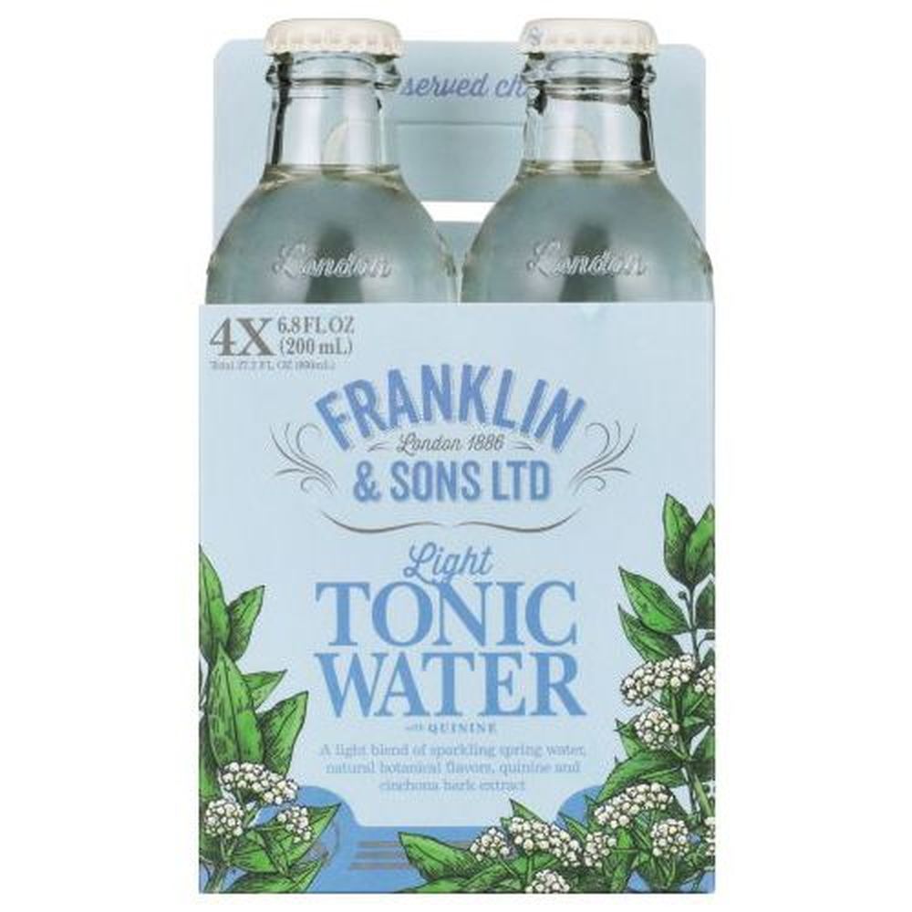 Franklin And Sons Light Tonic Water, 800 Milliliter -- 6 Per Case