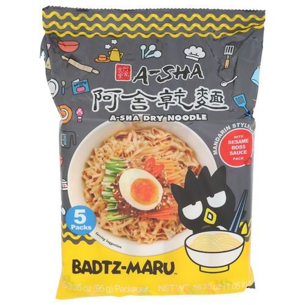 A-sha Fideos Hello Kitty Badtz-maru Con Salsa De Ajonjolí Boss, 16.75 Onza -- 6 Por Caja