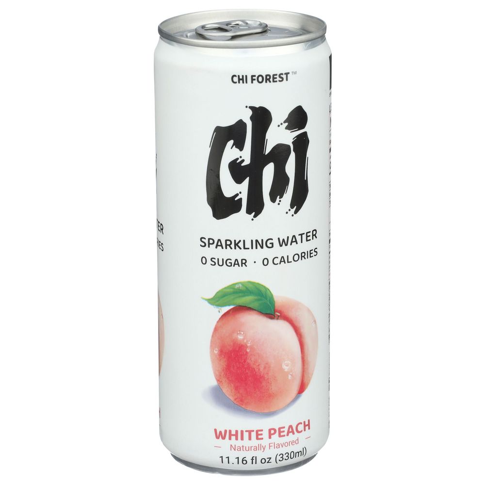Chi Forest White Peach Sparkling Water, 11.16 Fluid Ounce -- 6 Per Case