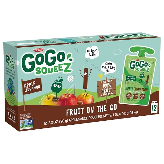 Gogo Squeez Apple Cinnamon On The Go Applesauce, 3.2 Ounce -- 72 Per Case
