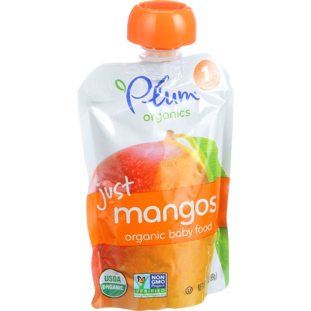Plum Organics Just Mangos Stage 1 Baby Food, 3.5 Ounce -- 12 Per Case
