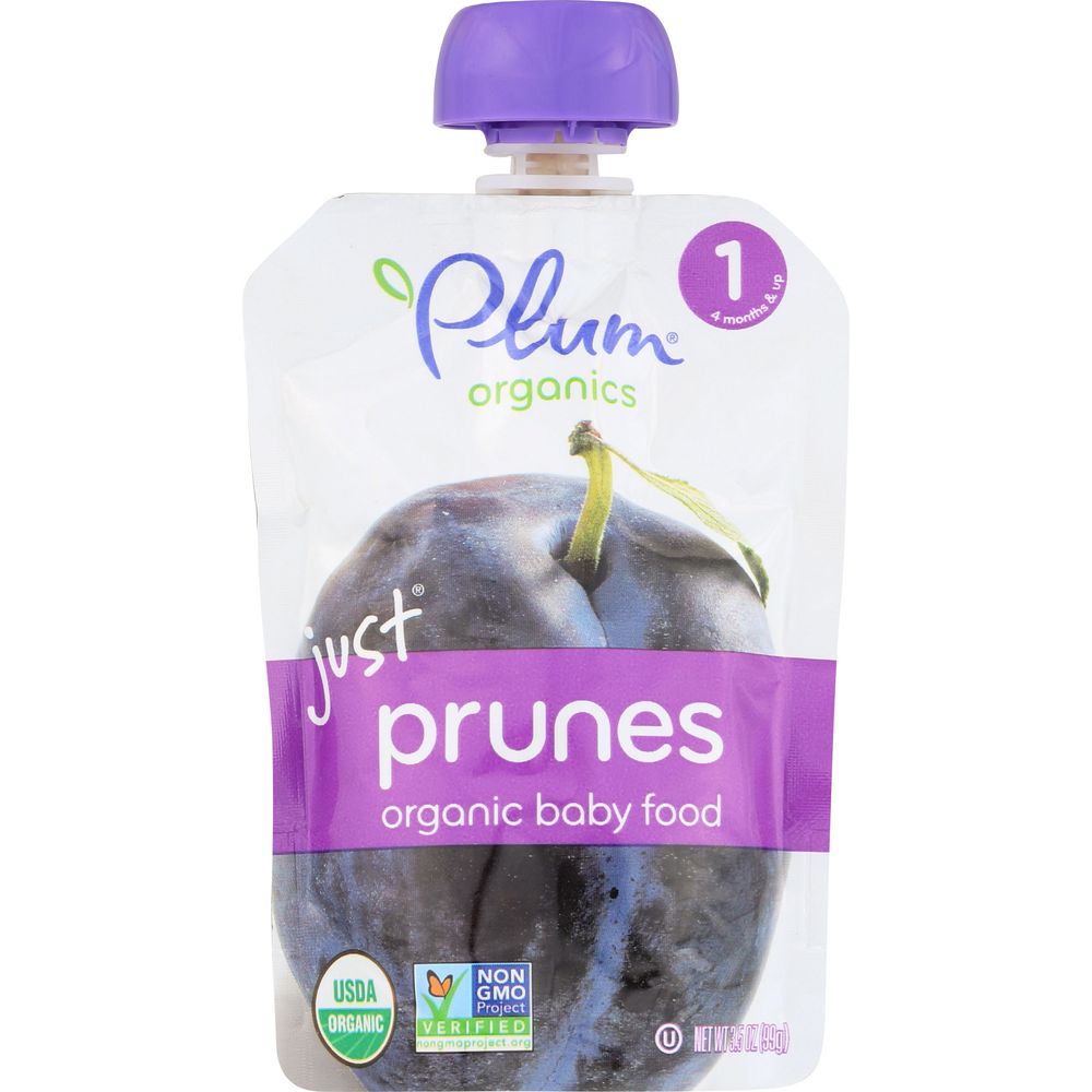 Plum Organics Just Prunes Stage Baby Food, Ounce -- 12 per case
