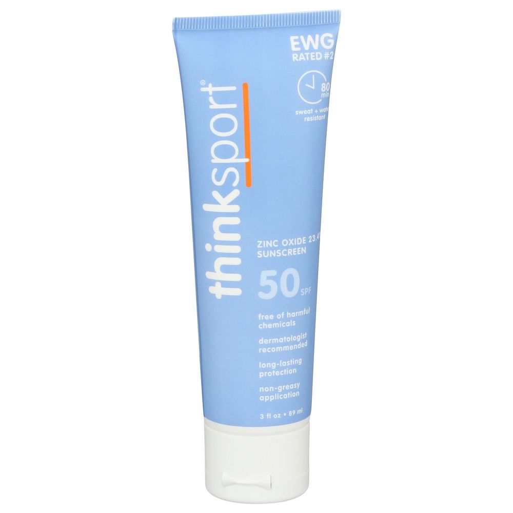 Thinksport Spf 50 Mineral Sunscreen Lotion, 3 Fluid Ounce