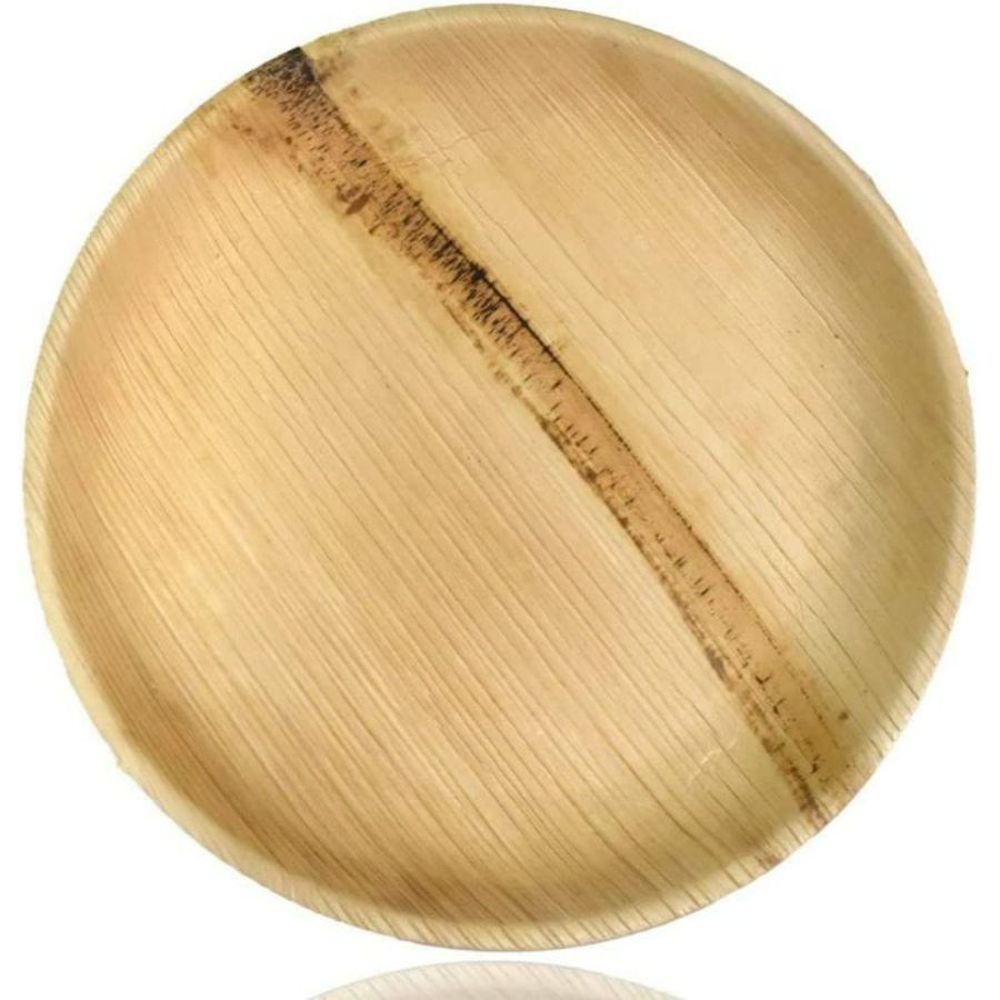 Dtocs Palm Leaf 10 Inch Round Dinner Plate -- 50 Per Case