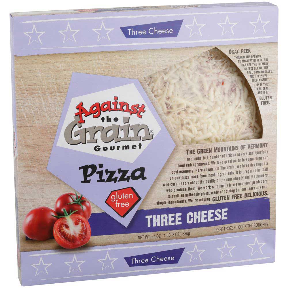 Against The Grain Three Cheese Pizza, 24 Ounce -- 6 per case.