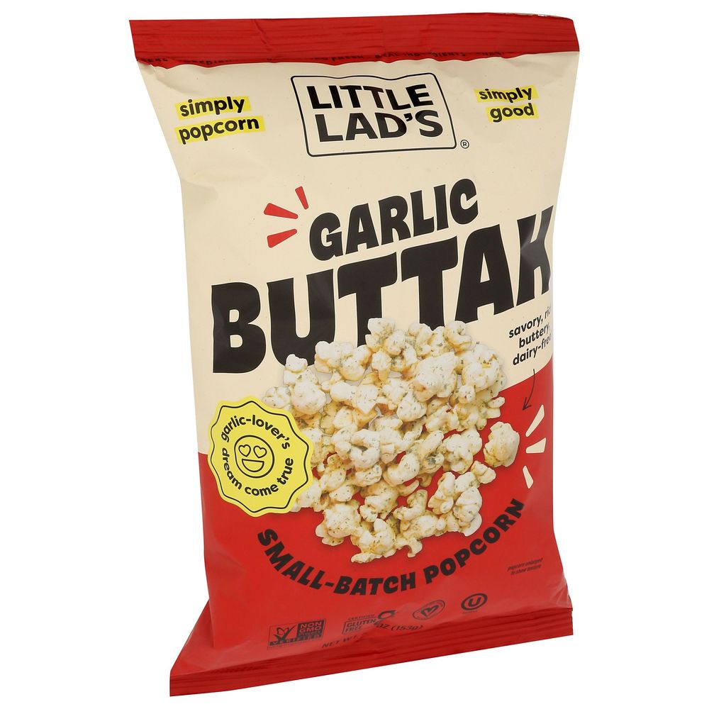 Little Lads Garlic Buttah Popcorn, 5.4 Ounce -- 6 Per Case