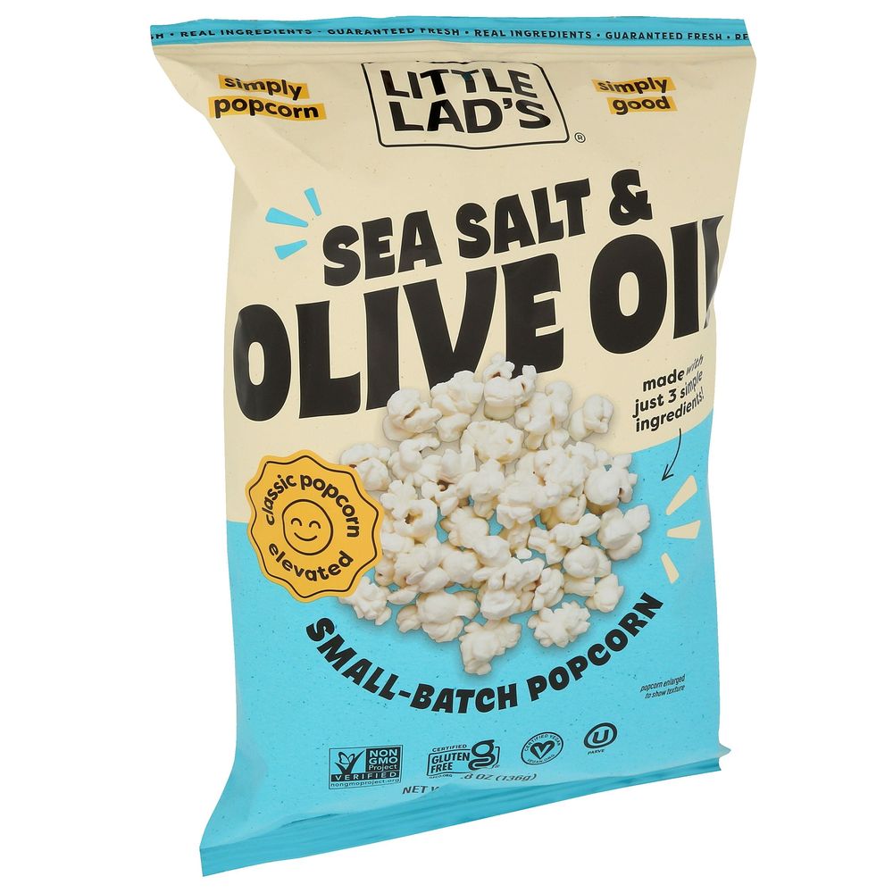 Little Lads Sea Salt And Olive Oil Popcorn, 4.8 Ounce -- 6 Per Case