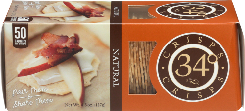 34 Degrees Natural Crispbread, 4.5 Ounce -- 12 Per Case
