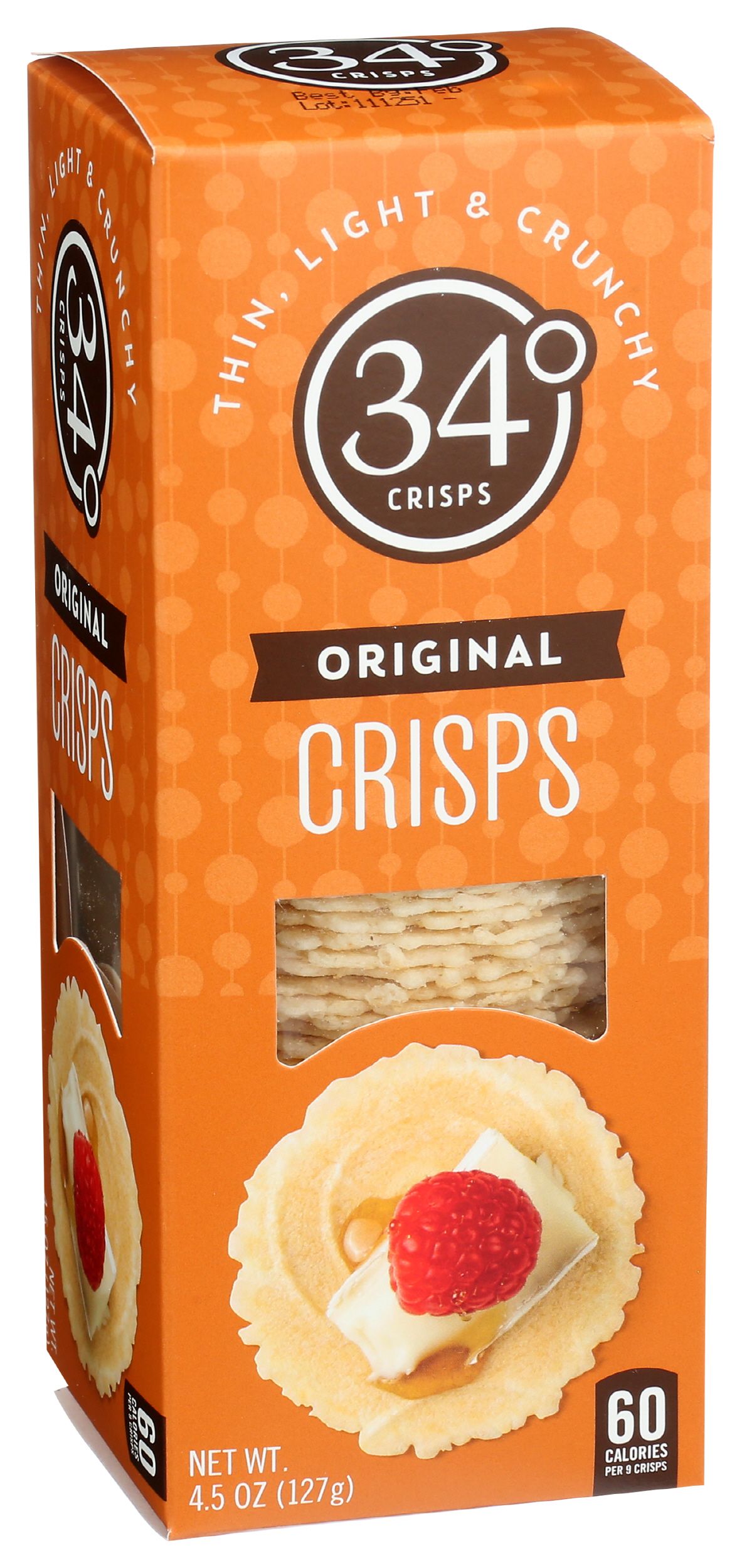 34 Degrees Natural Crispbread, 4.5 Ounce -- 12 Per Case