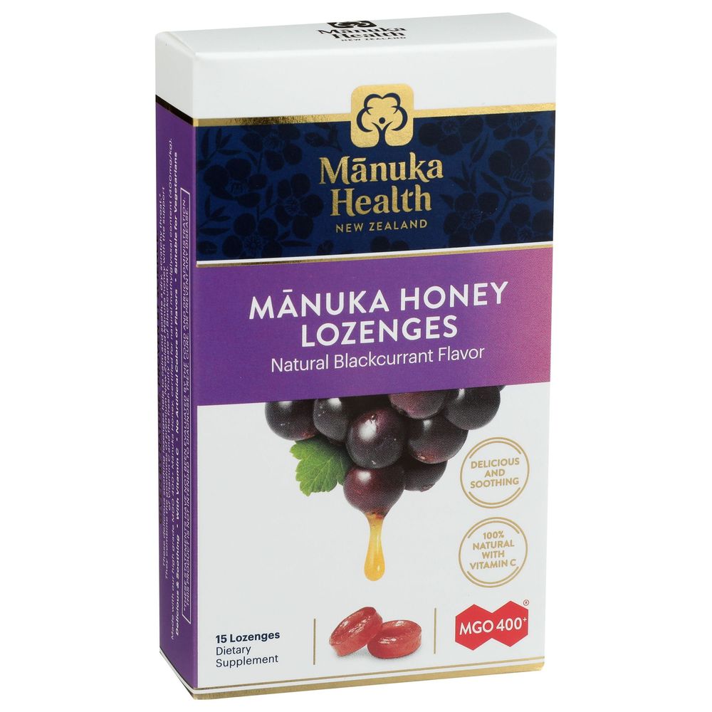 Manuka Natural Blackcurrant Honey Lozenges, 15 Count