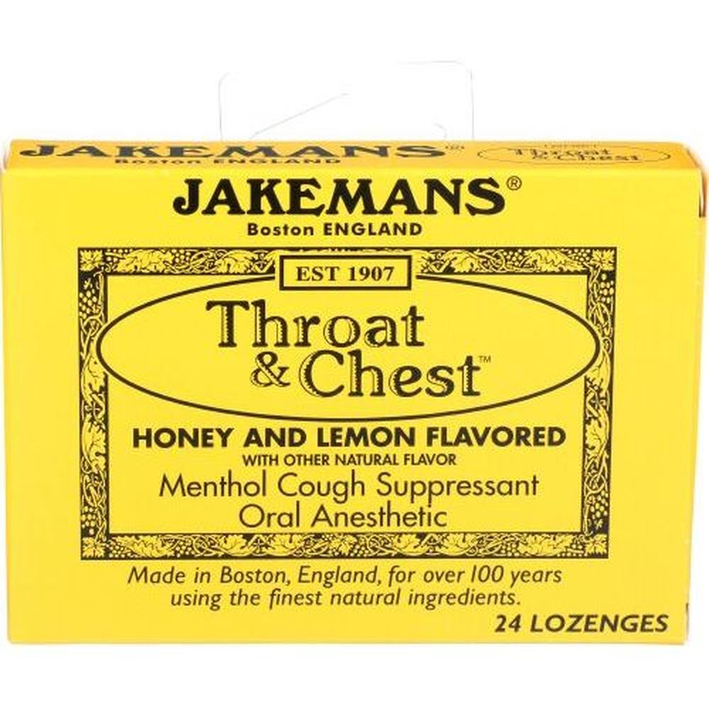 Jakeman's Honey Throat & Chest Lozenges - 30 Count For Cough & Sore Throat Relief