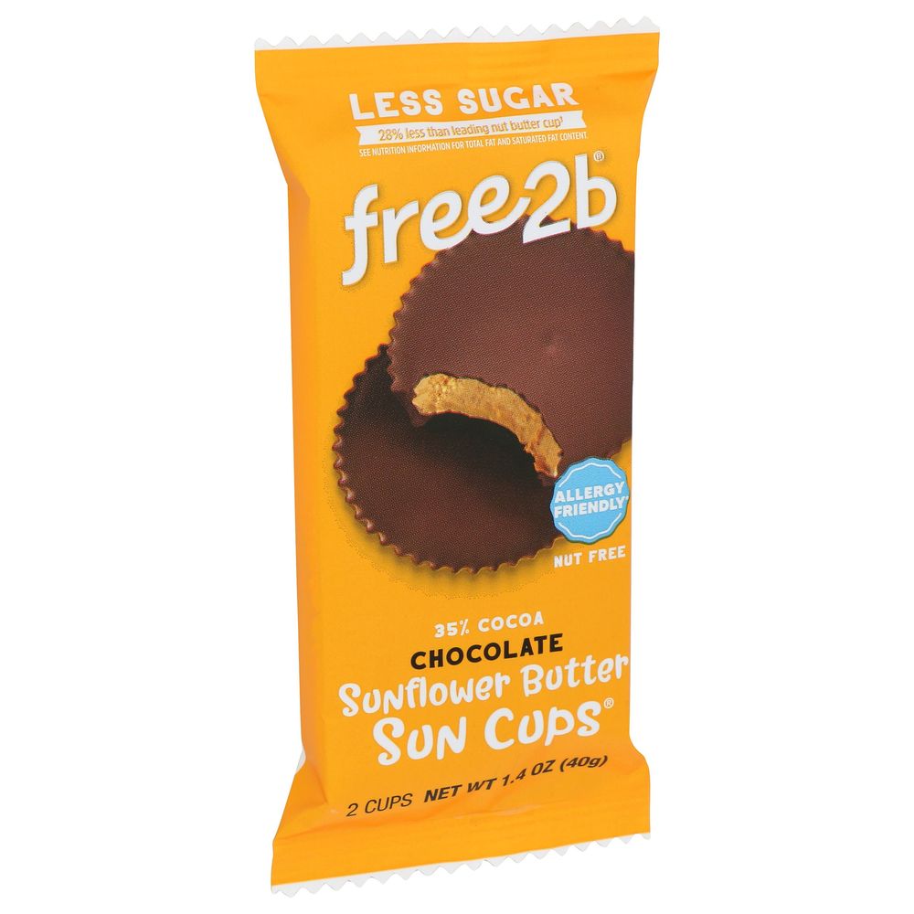 Free2b Sunflower Butter Chocolate Sun Cups, 1.4 Ounce -- 12 Per Case