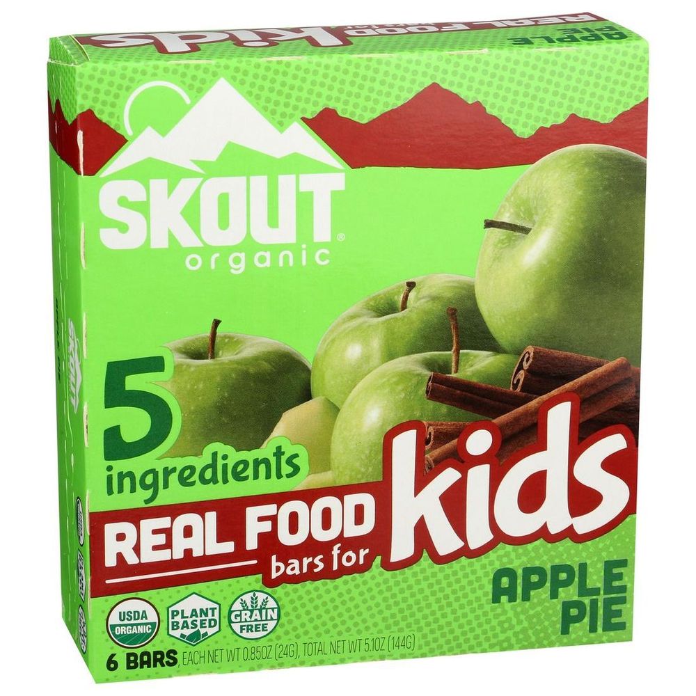 Skout Organic Apple Pie Real Food Bar For Kids, 5.1 Ounce -- 6 Per Case