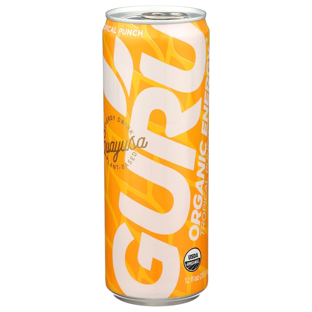 Guru Organic Guayusa Tropical Punch Energy Drink, 12 Ounce -- 24 Per Case