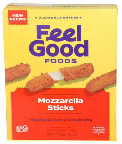 Feel Good Foods Mozzarella Sticks, 8 Ounce -- 9 per case