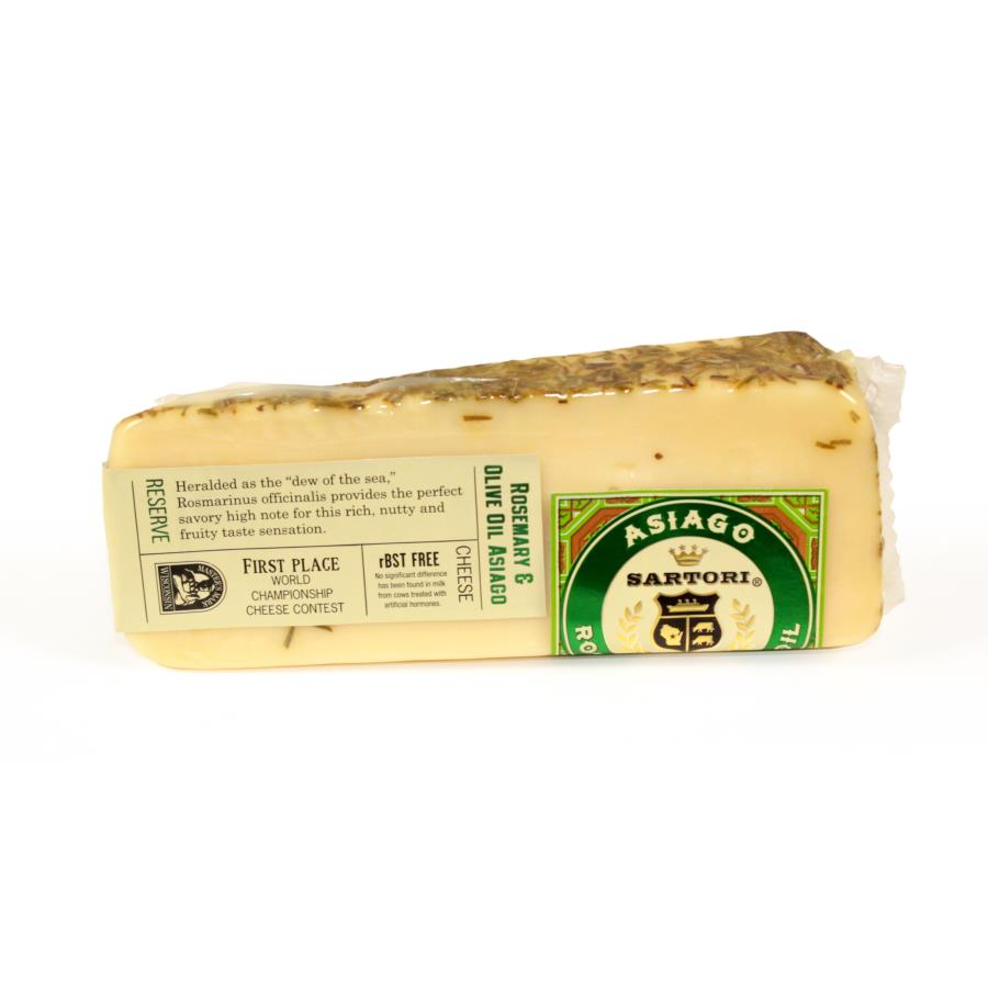 Sartori Reserve Rosemary And Olive Oil Asiago Cheese Wedge, 5 Ounce -- 12 Per Case
