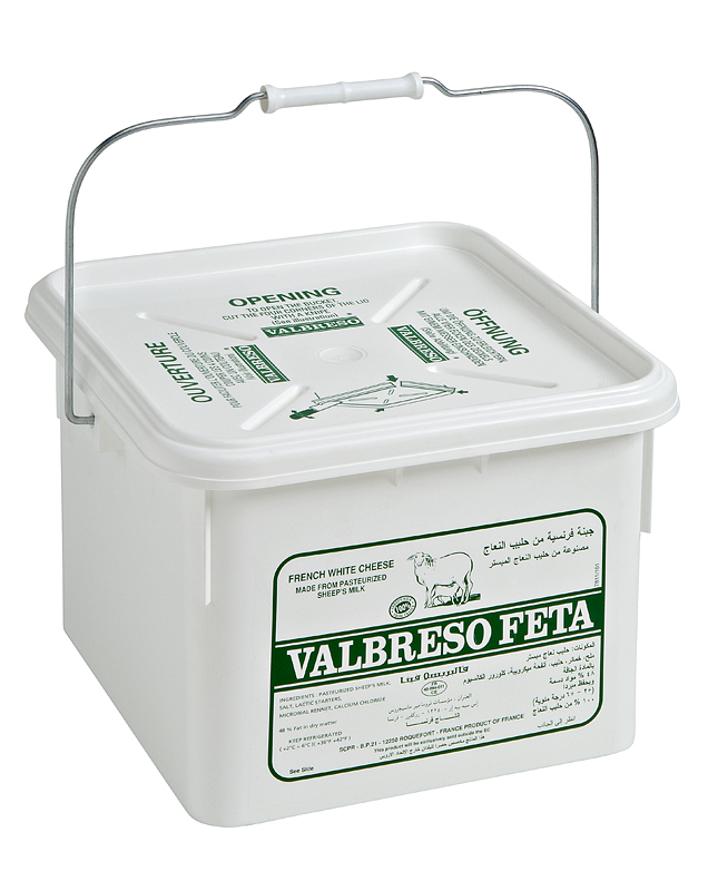 Valbreso Sheep Feta Pail Rw, 18 Pound