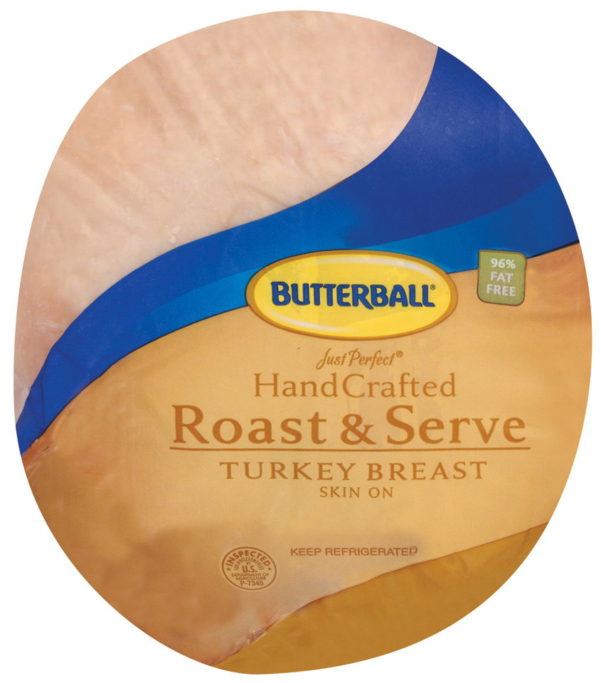 Butterball Just Perfect Hand Crafted Roast And Serve Skin On Turkey Breast, 9 Pound -- 2 Per Case