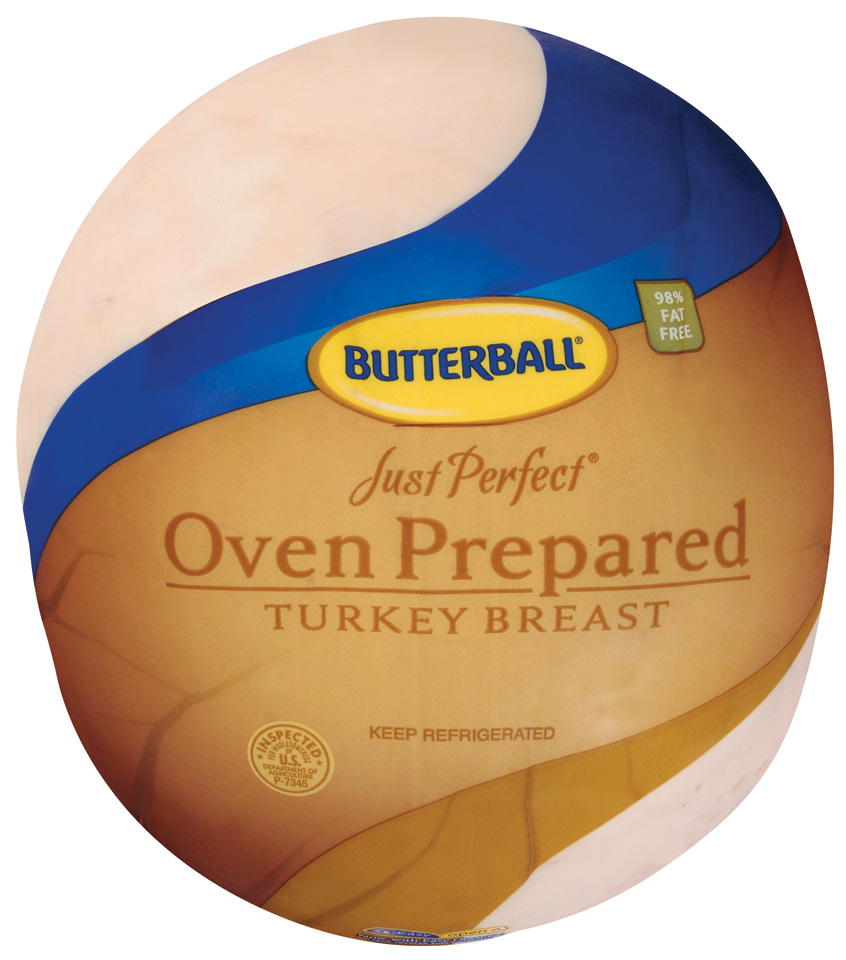 Butterball Just Perfect Oven Prepared Skinless Turkey Breast, 9 Pound -- 2 Per Case