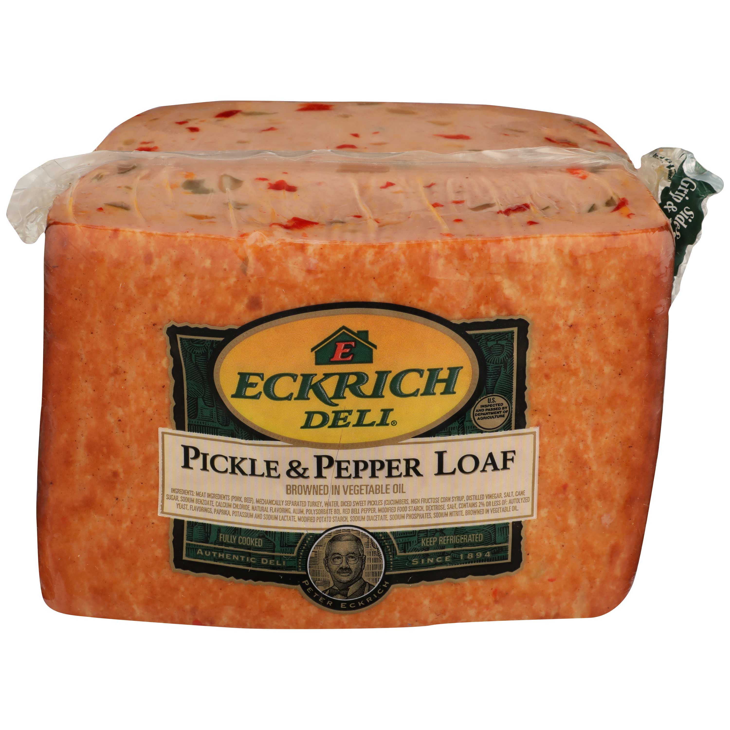 Eckrich Deli Pickle And Pimento Loaf, 48.53 Ounce -- 3 Per Case