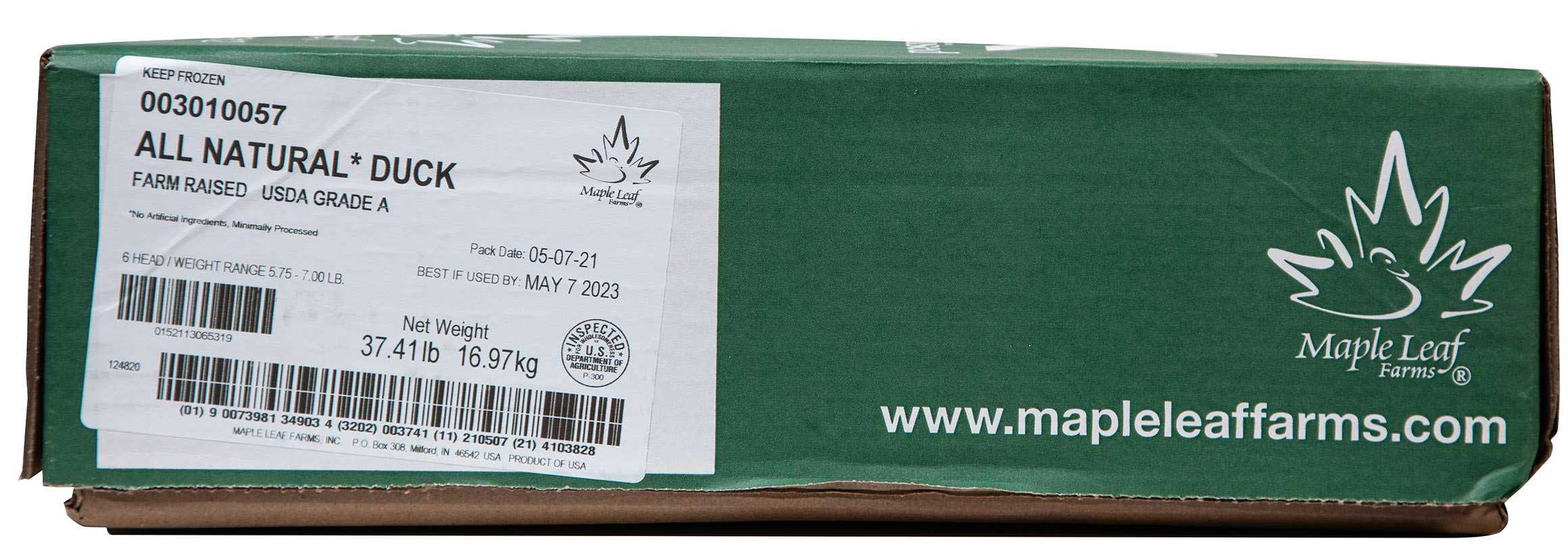 Maple Leaf All Natural Large Whole Duck Case | FoodServiceDirect