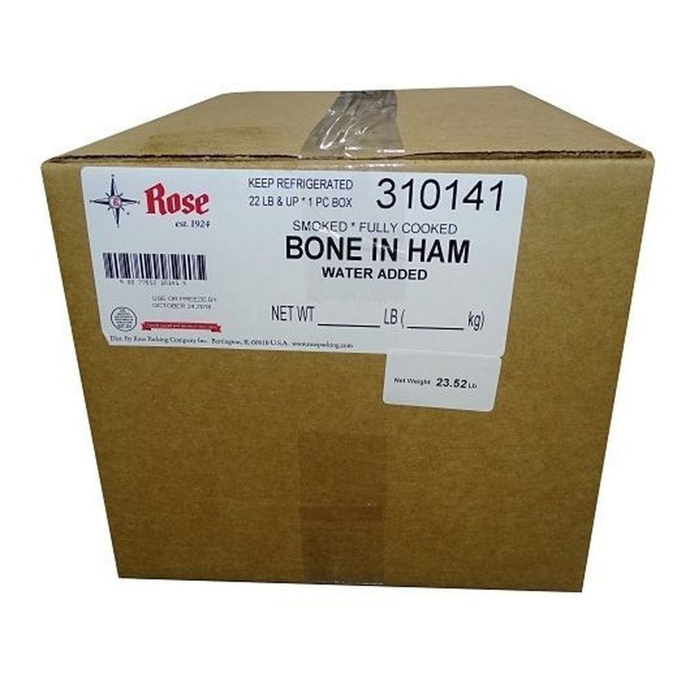 Rose Packing Fully Cooked Smoked Bone-in Whole Ham, 22 Pound