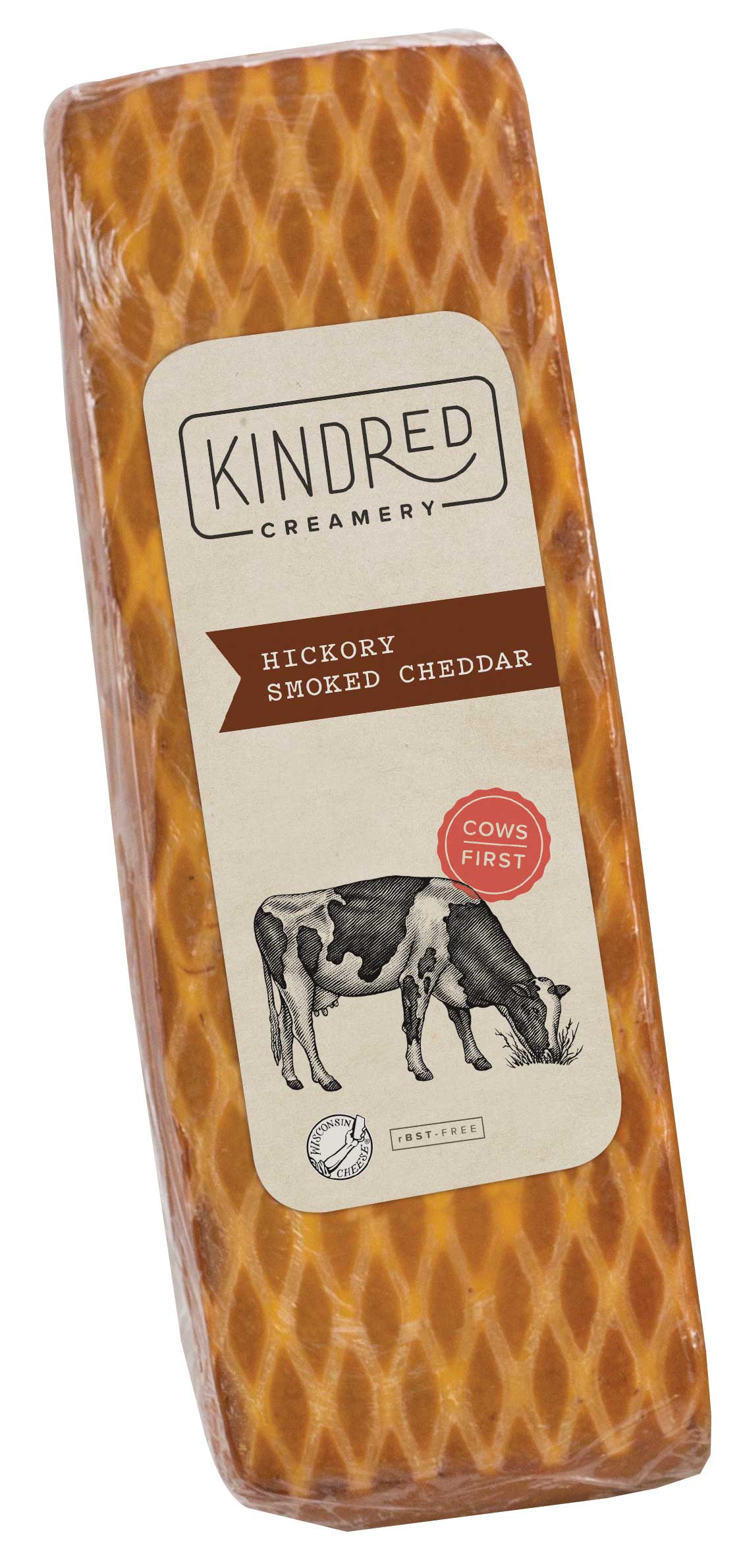 Kindred Creamery Hickory Smoked Cheddar Cheese Loaf, 5 Pound -- 2 Per Case
