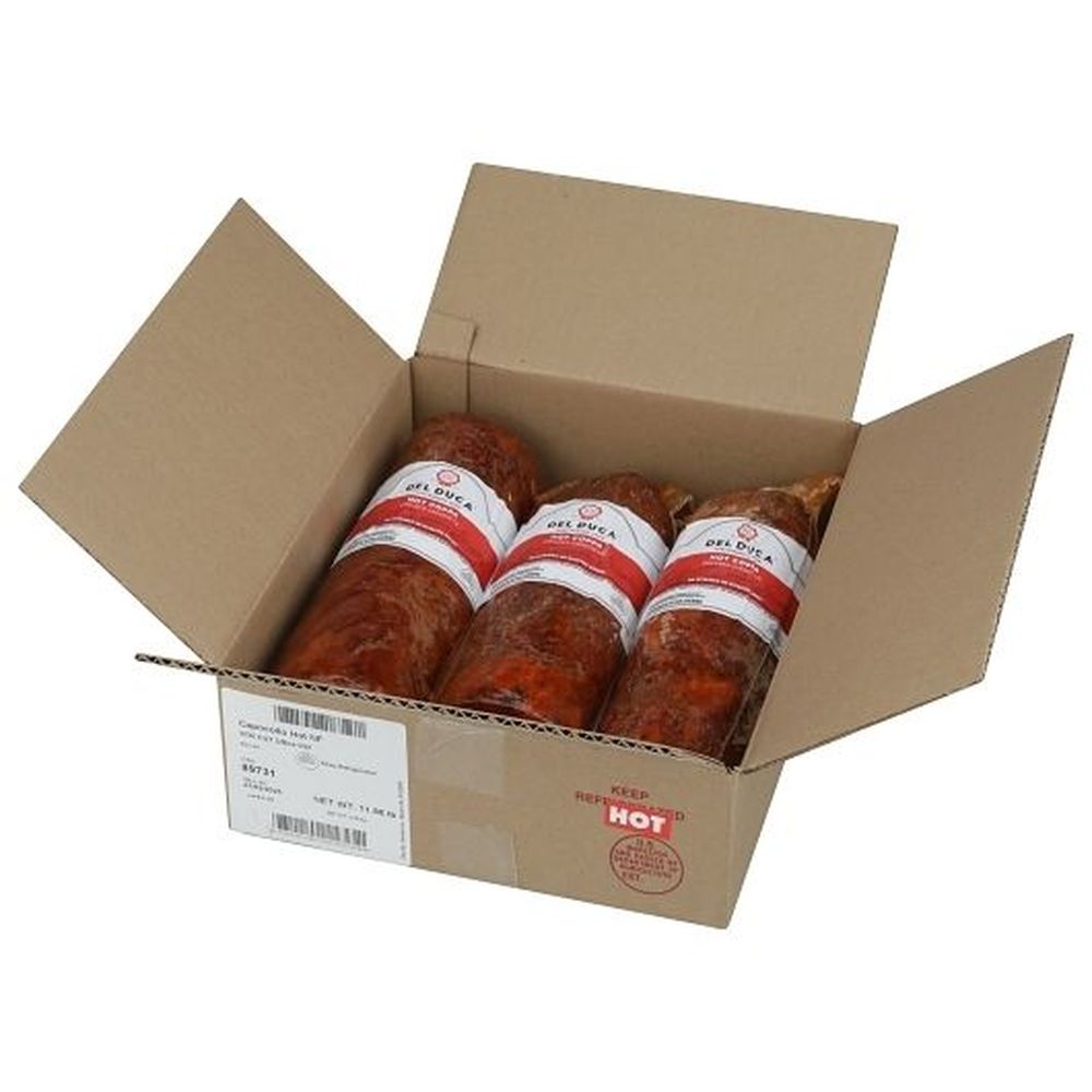 Del Duca Slicing Hot Coppa Log, 9 Pound