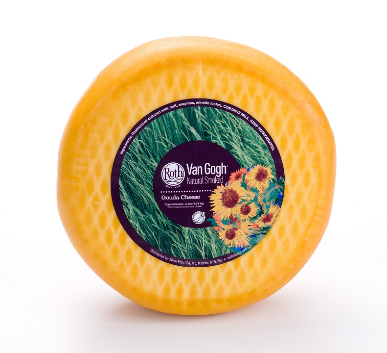 Van Gogh Natural Gouda Smoked Wheel Cheese, 10 Pound