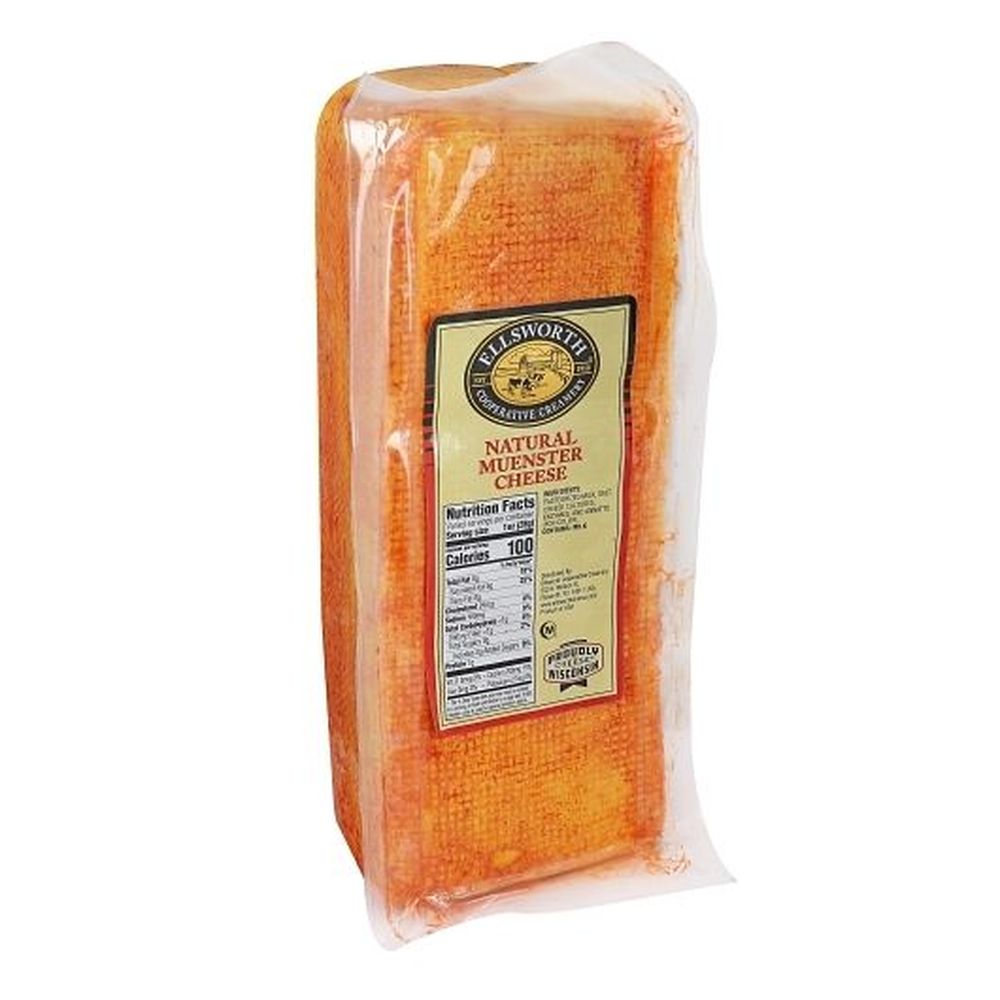 Ellsworth Natural Muenster Cheese, 6 Pound 2 per case