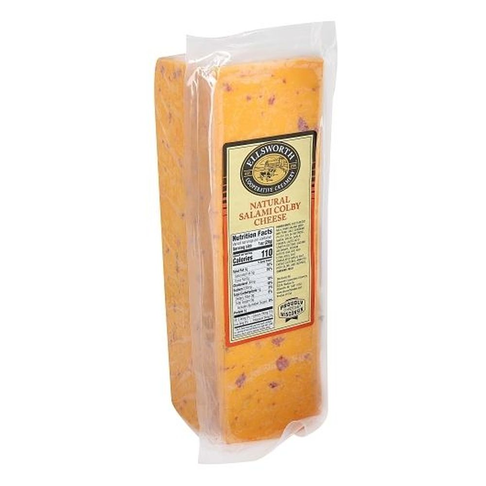 Ellsworth Natural Salami Colby Cheese, 5 Pound 2 per case