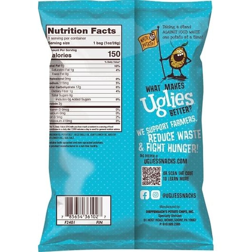 Uglies Sea Salt Kettle Chips, 1 Ounce -- 32 Per Case