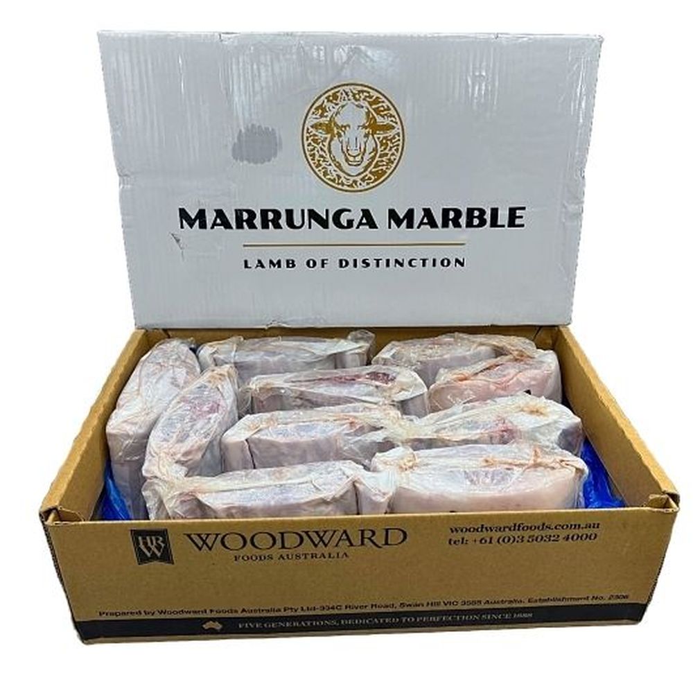 Murrunga Marble Lamb Split Short Loin 3 Inch Tail, 2.5 Pound -- 17 Per Case