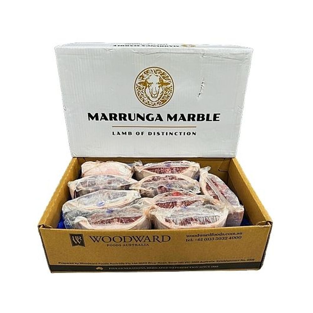 Murrunga Marble Lamb Short Loin Saddle 1 Inch Tail, 4.5 Pound -- 10 Per Case