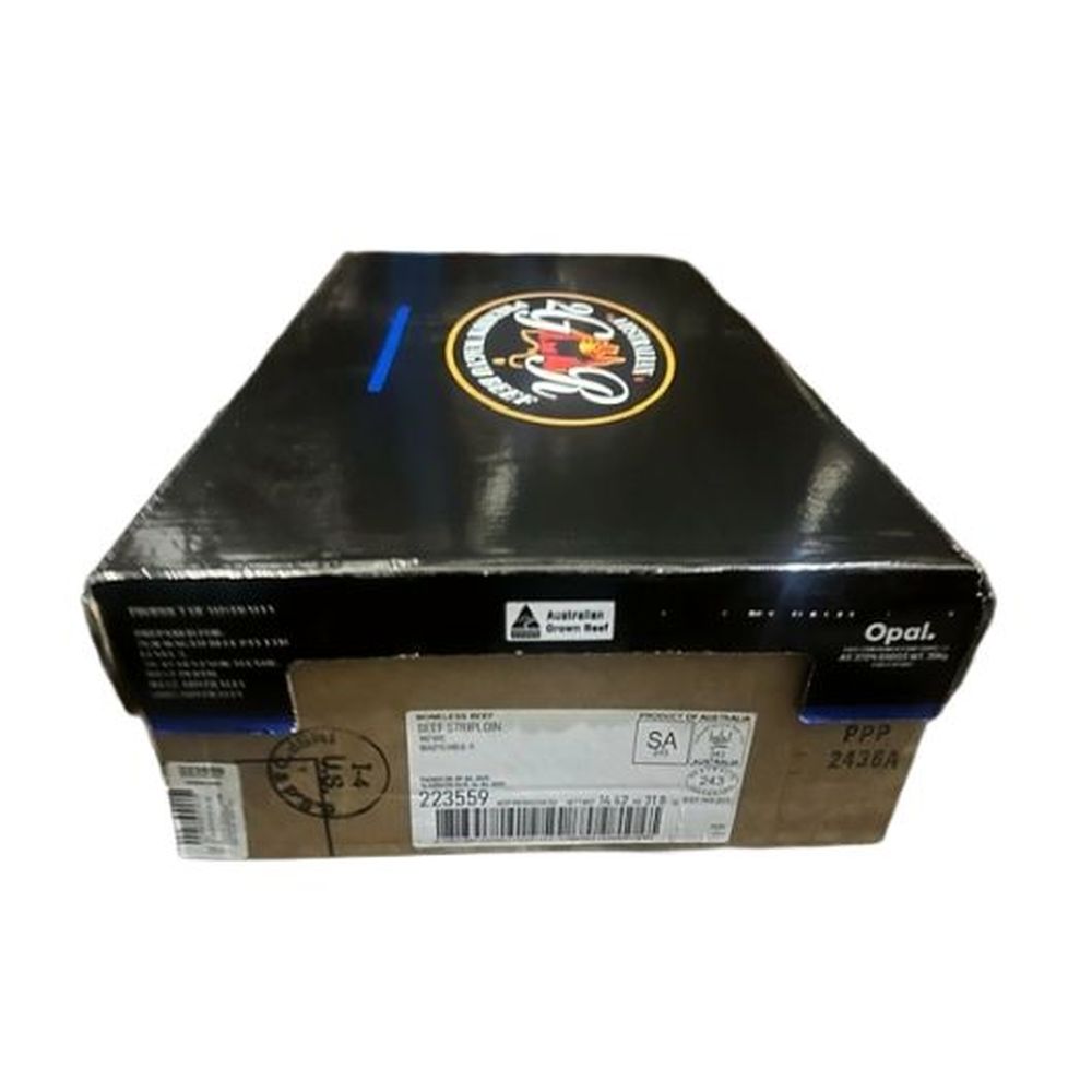 2gr Australian Wagyu Raw Wagyu Beef Striploin, 15 Pound -- 2 Per Case