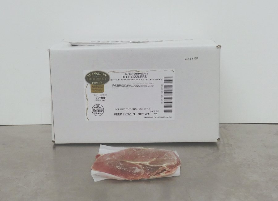 Ada Valley Gourmet Foods Beef Sizzler With Patty Stehouwer, 3 Ounce -- 24 Per Case
