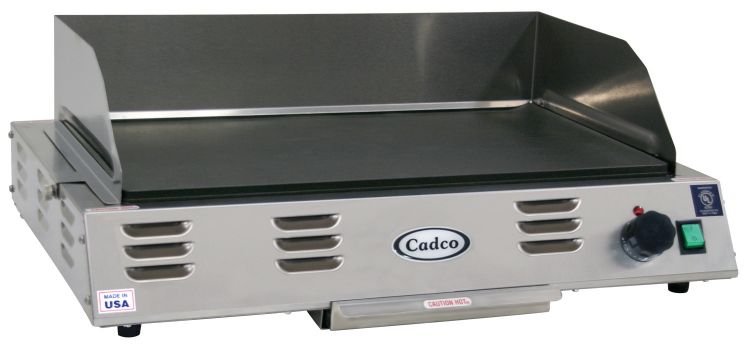 Cadco Medium Duty Stainless 220 Volt Countertop Griddle, 24 1/2 X 9 1/4 X 17 1/2 Inch