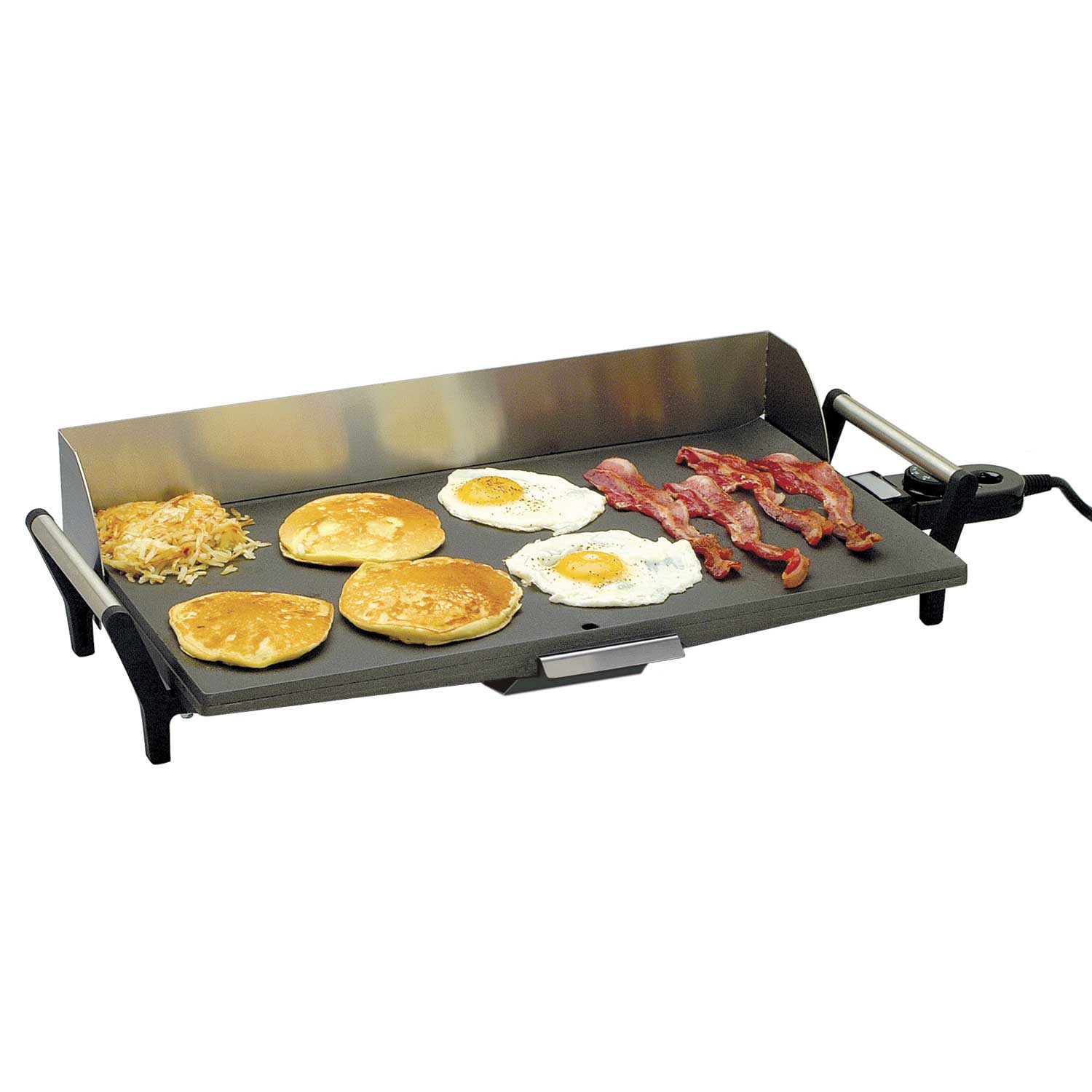 Cadco Charcoal Grey Light Duty 120 Volt Countertop Griddle, 29 X 5 1/2 X 12 1/2 Inch