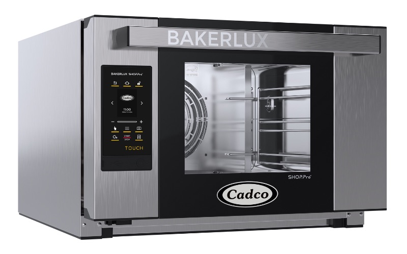 Cadco Bakerlux Heavy-duty Stainless Steel 208-240 Volt 3 Shelf Half Size Countertop Convection Oven With Digital Controls And Humidity, 23.6875 X 16 X 25.5 Inch