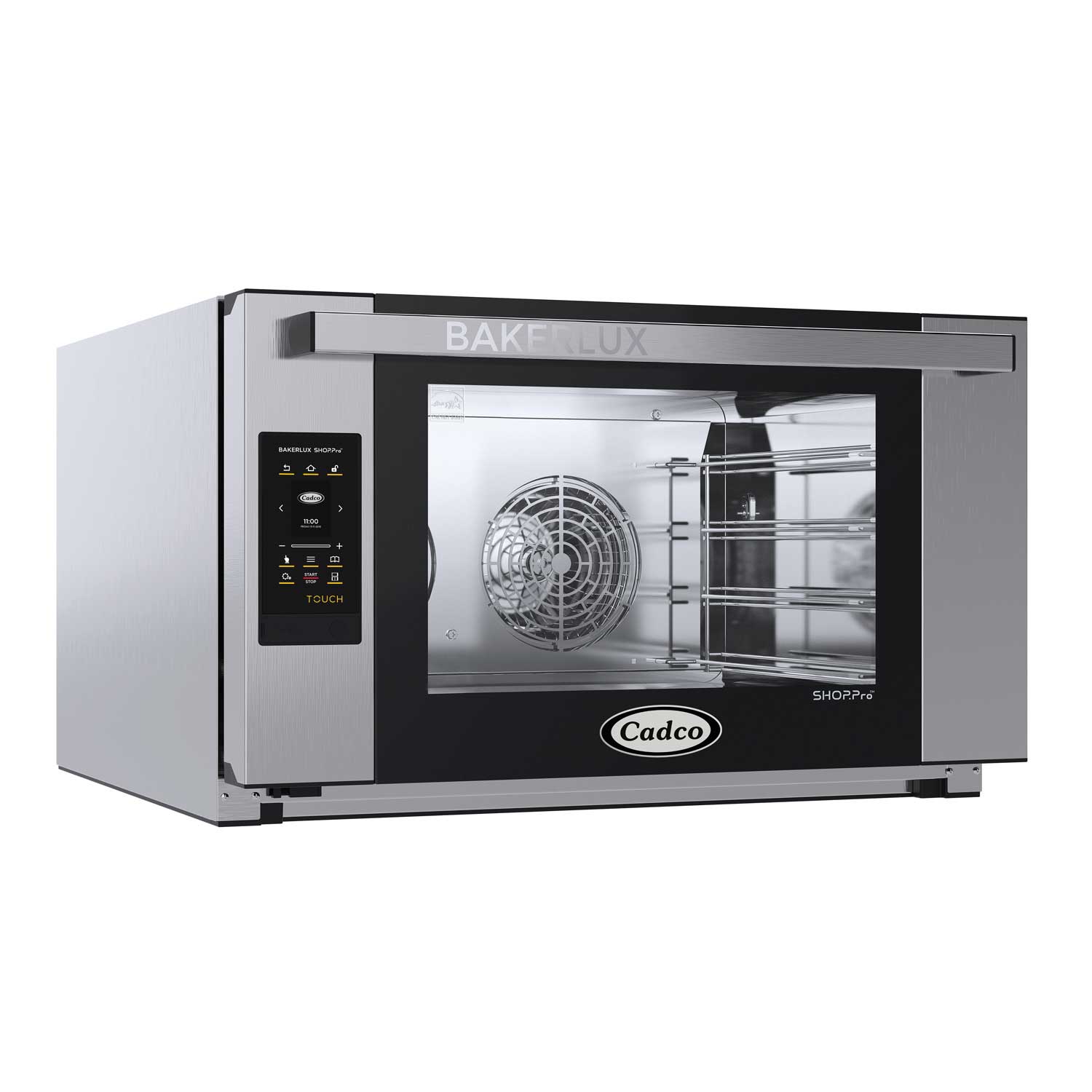 Cadco Bakerlux Heavy-duty Stainless Steel 208-240 Volt 4 Shelf Full Size Countertop Convection Oven With Digital Controls And Humidity, 31 1/2 X 19 X 31 Inch