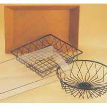 Cal-mil Black Square Wire Basket, 12 X 12 X 3 Inch