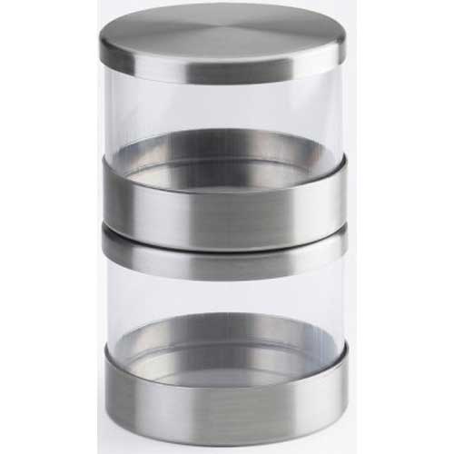 Cal-mil 32 Ounce Mixology Jar With Stainless Steel Base And Solid Lid, 5.125 Inch Dia X 4.5 Inch -- 3 Per Case