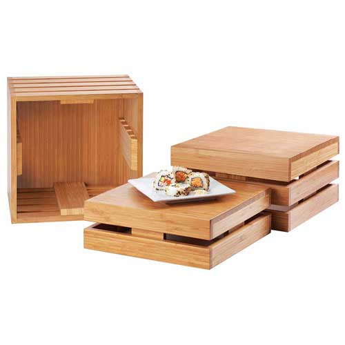 Cal-mil Bamboo Square Crate Riser, 12 X 12 X 12 Inch