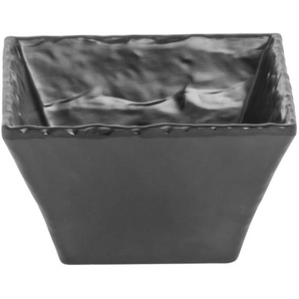 Cal-mil Melamine Black Faux Slate Square Bowl, 5 X 5 X 2.875 Inch