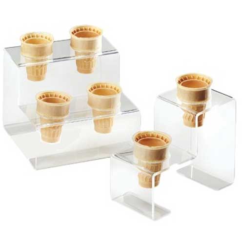 Cal-mil Acrylic 4 Holes Cone Holder, 7 X 7 X 6 Inch