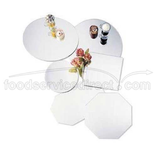 Cal-Mil Acrylic Round Scratch Resistant Mirror Tray, 12 inch