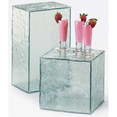 Cal-mil Glacier Acrylic Faux Glass Rectangular Riser, 13 X 8 X 6 Inch
