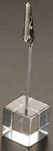 American Metalcraft Square Alligator Clip Card Holder, 4.25 inch Height